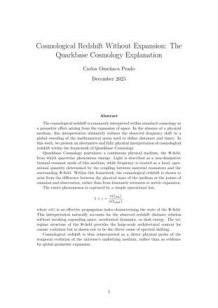 Cosmological Redshift Without Expansion