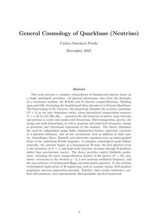 General Cosmology of Quarkbase (Neutrino)